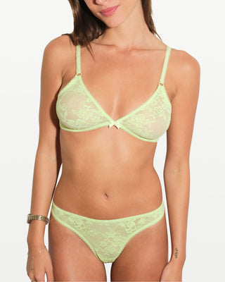 Lace Bralette, Asian Pear